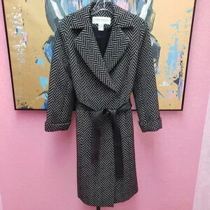 Doncaster Black and White Long Coat